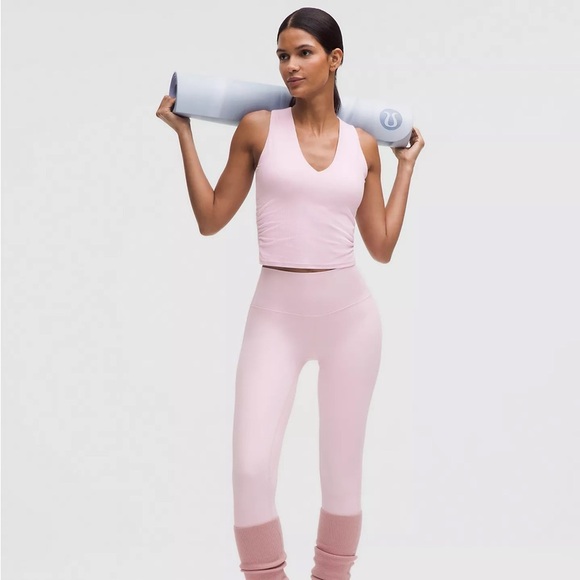 Lululemon All It Takes V-Neck Tank Top w/ built-in bra in Blissful Pink - 14 NWT - Picture 3 of 7